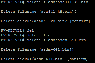 Cisco ASA delete files