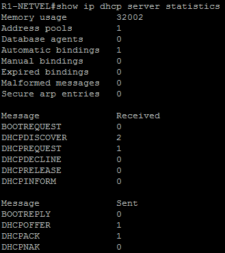 DoS attack dhcp statistics