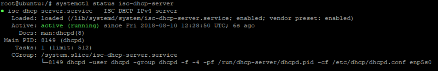 dhcp server active